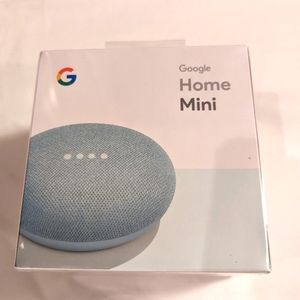 NWOT Google Home Mini in aqua (never opened in wrap)